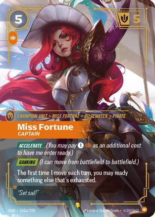 Miss Fortune - Captain (Alternate Art) (162a/298) [Origins] Foil Riftbound Singles Riot Games