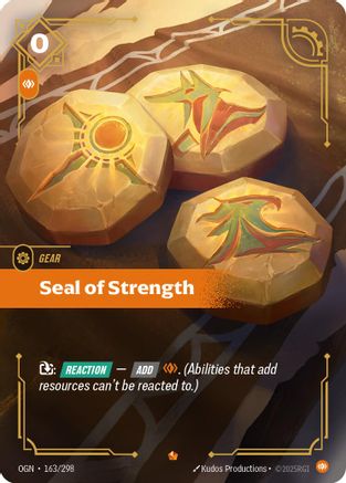 Seal of Strength (163/298) [Origins] Foil Riftbound Singles Riot Games