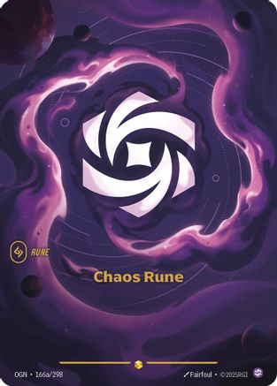 Chaos Rune (Alternate Art) (166a/298) [Origins] Foil Riftbound Singles Riot Games