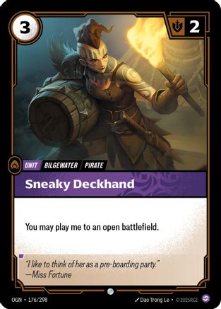 Sneaky Deckhand (176/298) [Origins] Riftbound Singles Riot Games