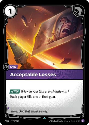 Acceptable Losses (179/298) [Origins] Foil Riftbound Singles Riot Games