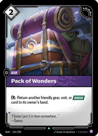 Pack of Wonders (181/298) [Origins] Riftbound Singles Riot Games