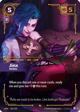 Jinx - Rebel (202/298) [Origins] Foil Riftbound Singles Riot Games