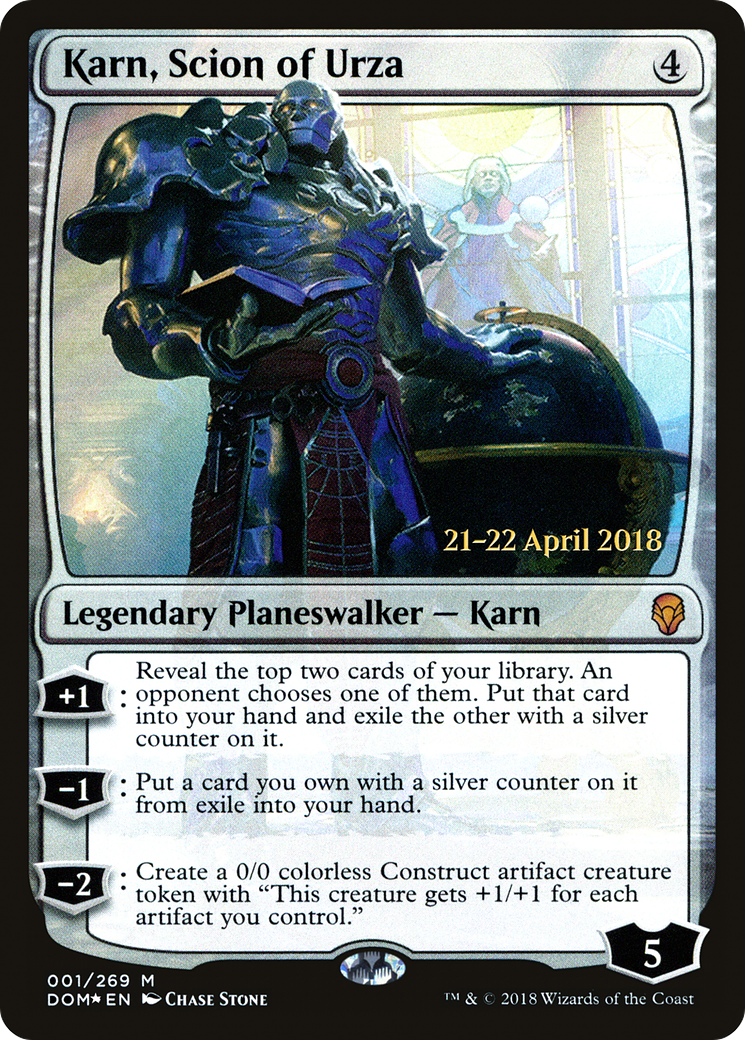Karn, Scion of Urza (PRE-001) [Dominaria Promos] Foil MTG Single Wizards of the Coast