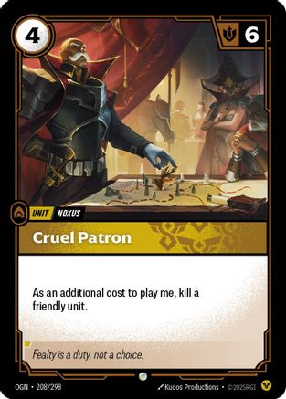 Cruel Patron (208/298) [Origins] Riftbound Singles Riot Games
