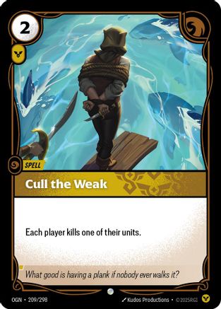 Cull the Weak (209/298) [Origins] Foil Riftbound Singles Riot Games