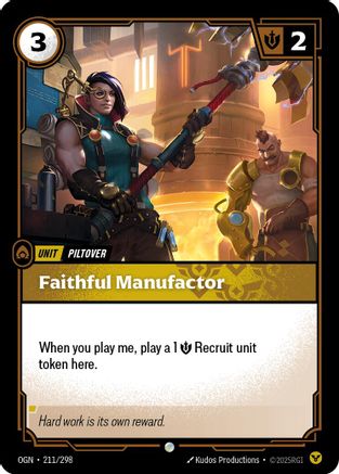 Faithful Manufactor (211/298) [Origins] Riftbound Singles Riot Games