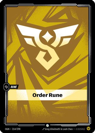 Order Rune (214/298) [Origins] Foil Riftbound Singles Riot Games