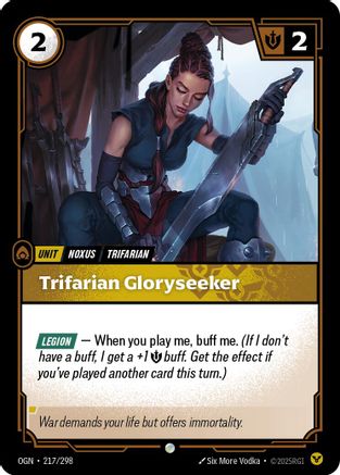 Trifarian Gloryseeker (217/298) [Origins] Riftbound Singles Riot Games