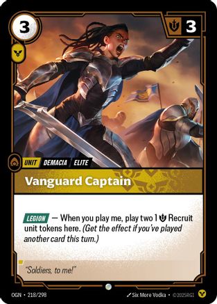 Vanguard Captain (218/298) [Origins] Riftbound Singles Riot Games