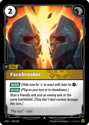 Facebreaker (220/298) [Origins] Riftbound Singles Riot Games