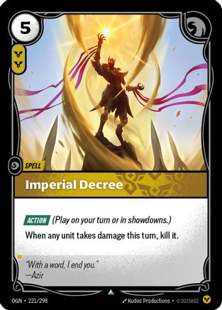 Imperial Decree (221/298) [Origins] Riftbound Singles Riot Games