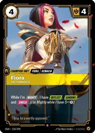 Fiora - Victorious (232/298) [Origins] Foil Riftbound Singles Riot Games