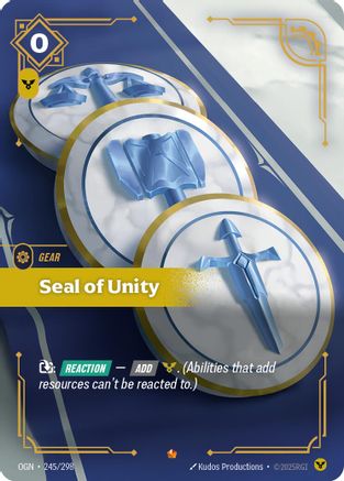 Seal of Unity (245/298) [Origins] Foil Riftbound Singles Riot Games