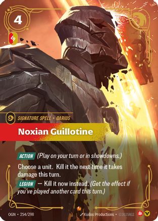 Noxian Guillotine (254/298) [Origins] Foil Riftbound Singles Riot Games
