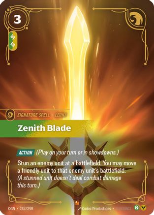 Zenith Blade (262/298) [Origins] Foil Riftbound Singles Riot Games