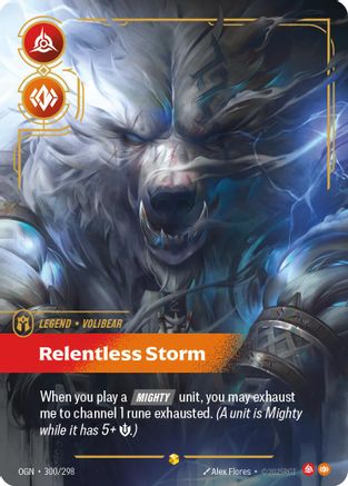 Volibear - Relentless Storm (Overnumbered) (300/298) [Origins] Foil Riftbound Singles Riot Games