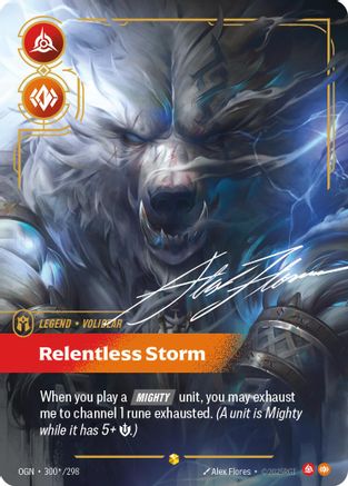 Volibear - Relentless Storm (Signature) (300*/298) [Origins] Foil Riftbound Singles Riot Games