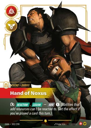 Darius - Hand of Noxus (Showcase) (302/298) [Origins] Foil Riftbound Singles Riot Games