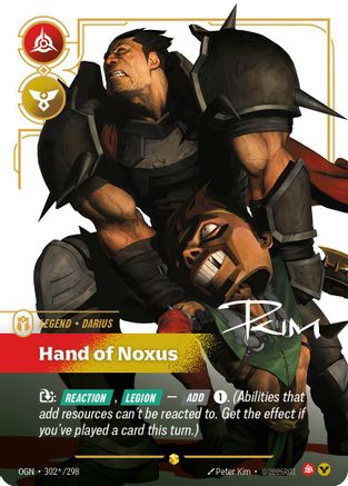 Darius - Hand of Noxus (Signature) (302*/298) [Origins] Foil Riftbound Singles Riot Games