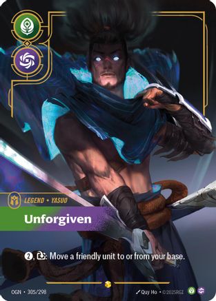 Yasuo - Unforgiven (Showcase) (305/298) [Origins] Foil Riftbound Singles Riot Games