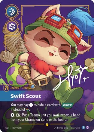 Teemo - Swift Scout (Signature) (307*/298) [Origins] Foil Riftbound Singles Riot Games