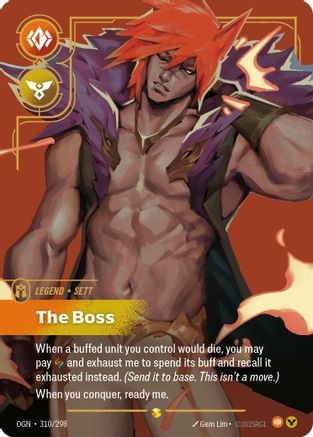 Sett - The Boss (Showcase) (310/298) [Origins] Foil Riftbound Singles Riot Games