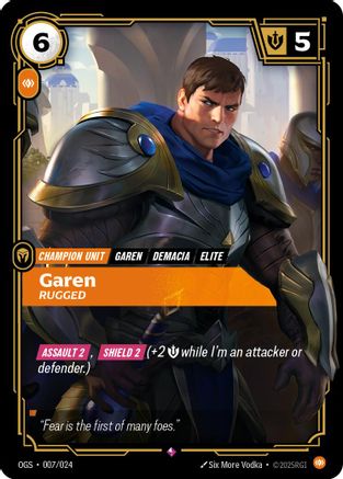 Garen - Rugged (007/024) [Origins Proving Grounds] Riftbound Singles Riot Games