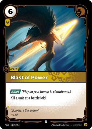 Blast of Power (012/024) [Origins Proving Grounds] Riftbound Singles Riot Games
