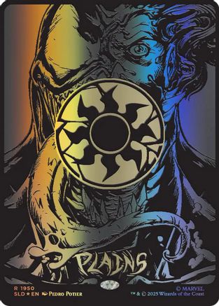 Plains (1950) (Raised Foil) (SLD-1950) [Secret Lair] Drop Series Foil MTG Single Wizards of the Coast