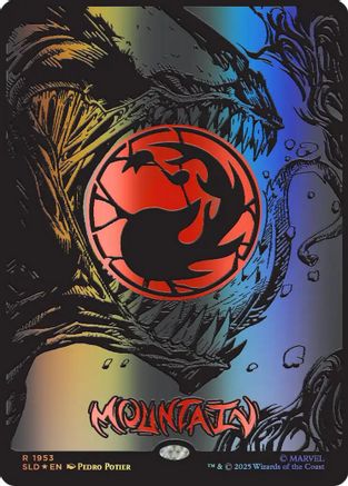 Mountain (1953) (Raised Foil) (SLD-1953) [Secret Lair] Drop Series Foil MTG Single Wizards of the Coast