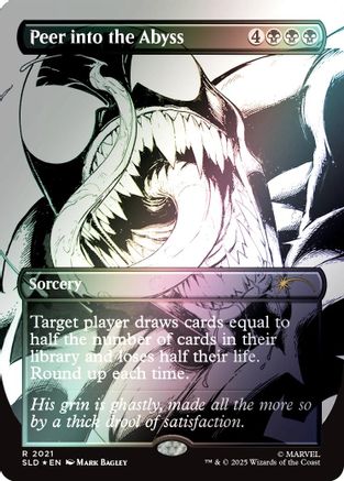 Peer into the Abyss (2021) (Rainbow Foil) (SLD-2021) [Secret Lair] Drop Series Foil MTG Single Wizards of the Coast