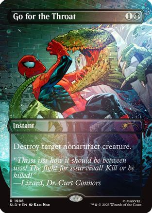 Go for the Throat (Rainbow Foil) (SLD-1986) [Secret Lair] Drop Series Foil MTG Single Wizards of the Coast