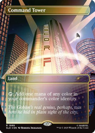 Command Tower (1989) (Rainbow Foil) (SLD-1989) [Secret Lair] Drop Series Foil MTG Single Wizards of the Coast