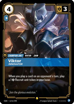 Viktor - Innovator (Alternate Art) (117a/298) [Origins] Foil Riftbound Singles Riot Games