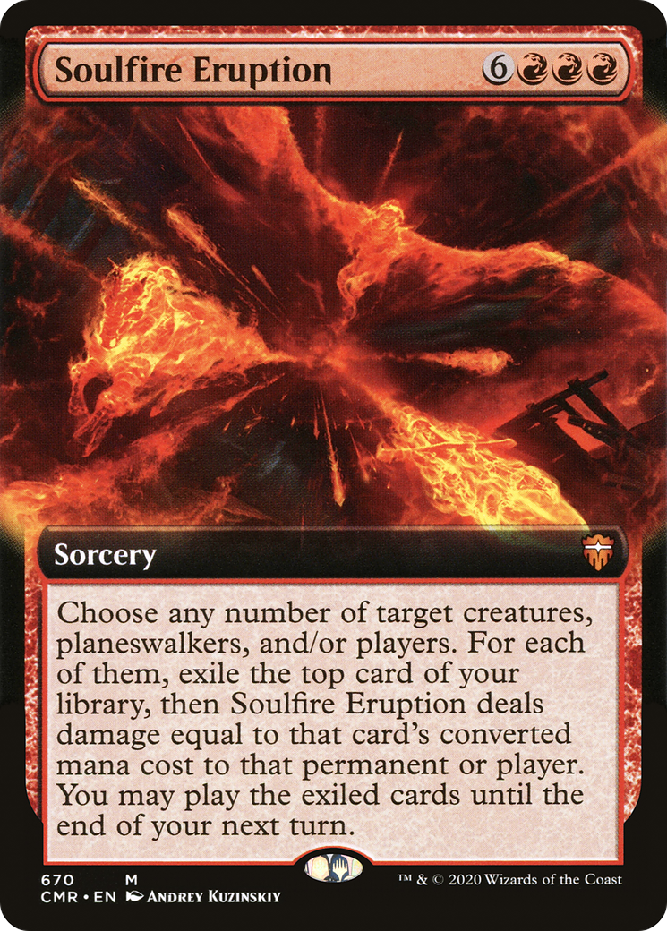 Soulfire Eruption (CMR-670) [Commander Legends] (Extended Art) Foil MTG Single Wizards of the Coast