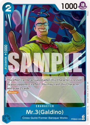 Mr.3(Galdino) - PRB02-009 (PRB02-009) [Premium Booster -The Best- Vol. 2] Foil One Piece Single Bandai