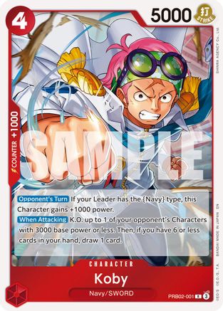 Koby (PRB02-001) [Premium Booster -The Best- Vol. 2] Foil One Piece Single Bandai