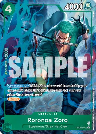 Roronoa Zoro - PRB02-006 (Alternate Art) (PRB02-006) [Premium Booster -The Best- Vol. 2] Foil One Piece Single Bandai
