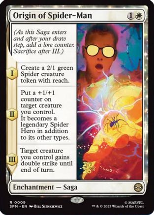 Origin of Spider-Man (PRE-009) [Prerelease Cards] Foil MTG Single Wizards of the Coast