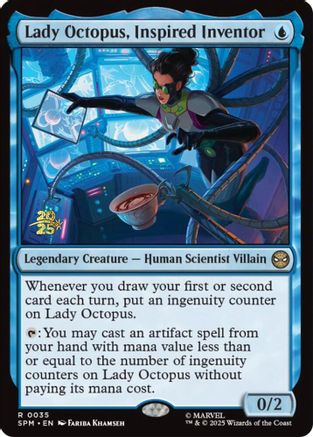 Lady Octopus, Inspired Inventor (PRE-035) [Prerelease Cards] Foil MTG Single Wizards of the Coast