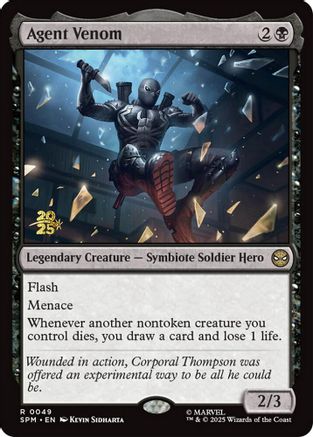 Agent Venom (PRE-049) [Prerelease Cards] Foil MTG Single Wizards of the Coast