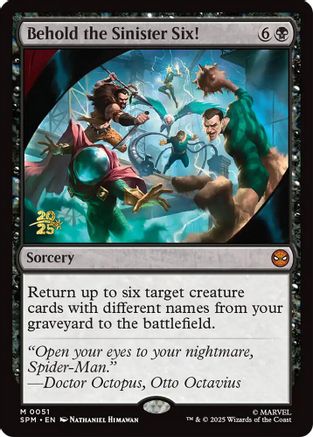 Behold the Sinister Six! (PRE-051) [Prerelease Cards] Foil MTG Single Wizards of the Coast