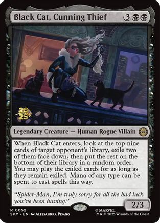 Black Cat, Cunning Thief (PRE-052) [Prerelease Cards] Foil MTG Single Wizards of the Coast