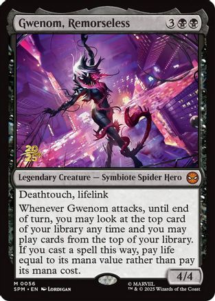 Gwenom, Remorseless (PRE-056) [Prerelease Cards] Foil MTG Single Wizards of the Coast