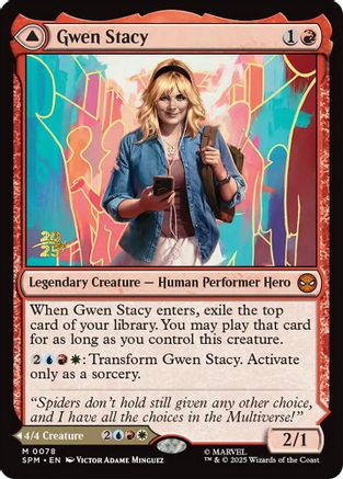 Gwen Stacy (PRE-078) [Prerelease Cards] Foil MTG Single Wizards of the Coast