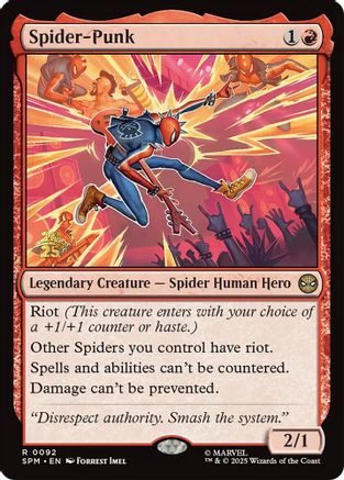 Spider-Punk (PRE-092) [Prerelease Cards] Foil MTG Single Wizards of the Coast