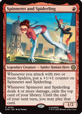 Spinneret and Spiderling (PRE-094) [Prerelease Cards] Foil MTG Single Wizards of the Coast