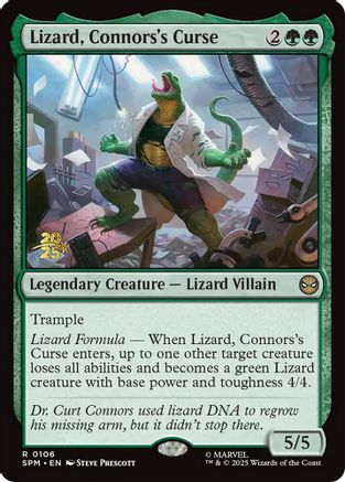 Lizard, Connors's Curse (PRE-106) [Prerelease Cards] Foil MTG Single Wizards of the Coast
