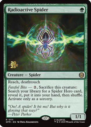 Radioactive Spider (PRE-111) [Prerelease Cards] Foil MTG Single Wizards of the Coast